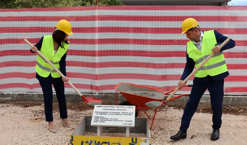 POLOŽEN KAMEN TEMELJAC: Zračna luka Mostar gradi novi terminal vrijedan 1,5 milijuna KM