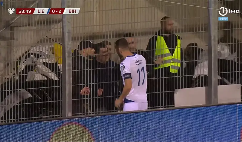 BiH slavila protiv Lihtenštajna, Fanaticosi prekinuli utakmicu, jedan izvrijeđao Džeku