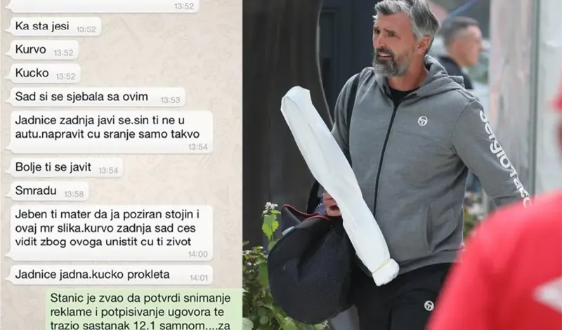 Nove gnjusne poruke Gorana Ivaniševića sinu, ženi... Njoj psuje majku, govori da je monstrum, sinu da je debil i kreten