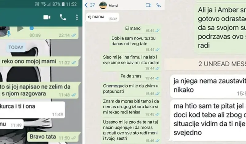 Nove gnjusne poruke Gorana Ivaniševića sinu, ženi... Njoj psuje majku, govori da je monstrum, sinu da je debil i kreten