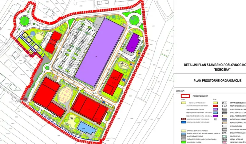 Objavljen detaljan plan uređenja stambeno-poslovnog kompleksa ''Boboška''