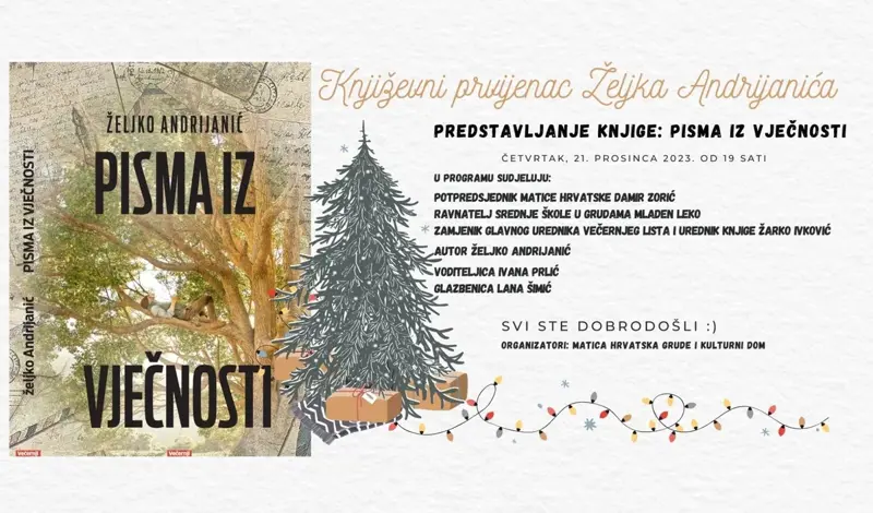Željko Andrijanić predstavlja svoj prvi roman Pisma iz vječnosti