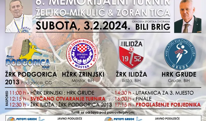 NAJAVA: 6.memorijalni rukometni turnir Željko Mikulić i Zoran Tica