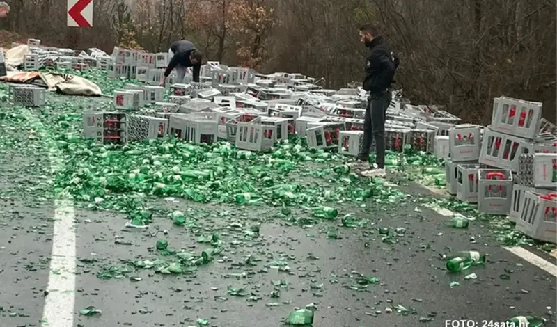 Ništa od gemišta! Na cesti Sinj-Vrlika sve puno mineralnih boca