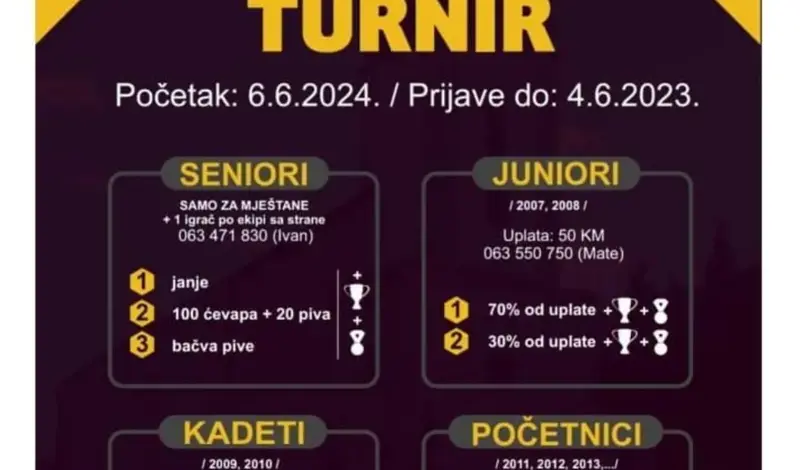 Bogat program na XXI. Ivandanjskom turniru Ružići 2024.