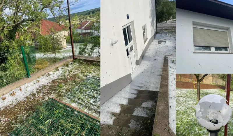 I ovo su posljedice nevremena u općini Grude: Fasada kao da su je geleri prošarali...