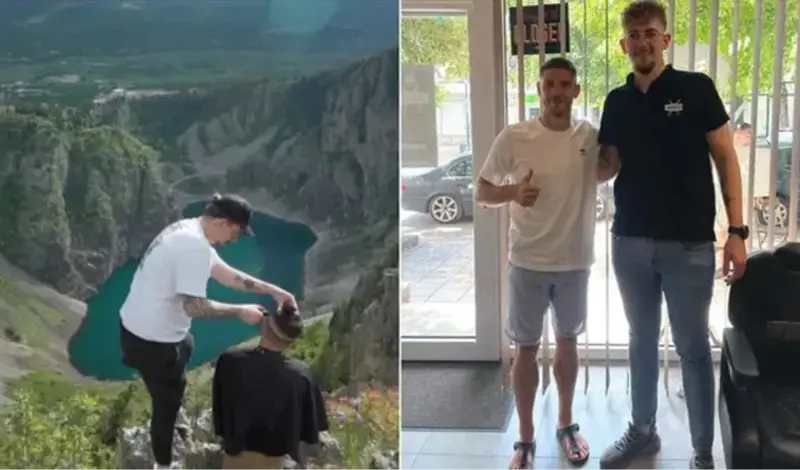 Hit frizer Paulo iz Imotskog šiša i iznad Modrog jezera! Nogometaši su mu redovne mušterije