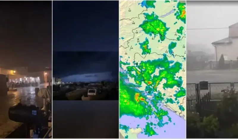 Nevrijeme pogodilo Vis, tuča u Zagorju, radar pokazuje da najgore tek dolazi; DHMZ: Pratite upozorenja!