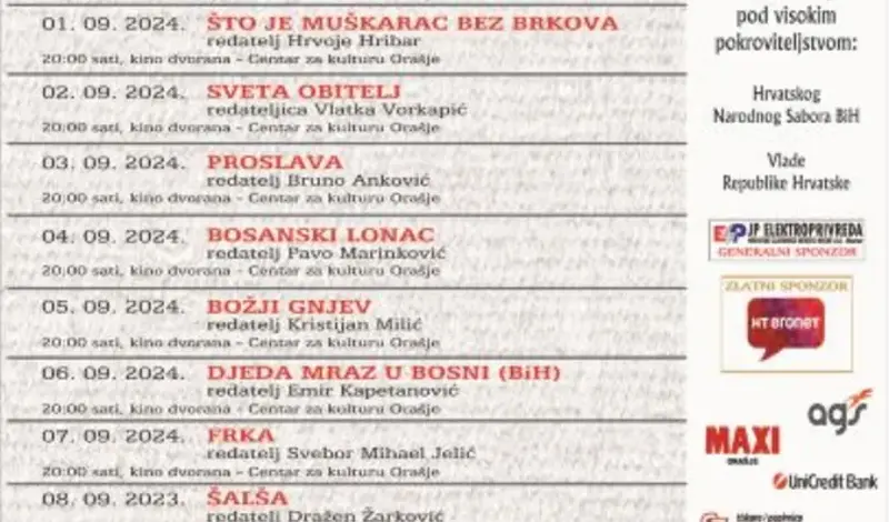 HT Eronet - zlatni sponzor 29. Dana hrvatskoga filma ''Ivo Gregurević'' u Orašju