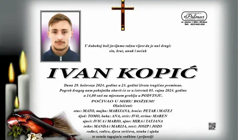 Danas pokop mladog Ivana koji je stradao na gradilištu 