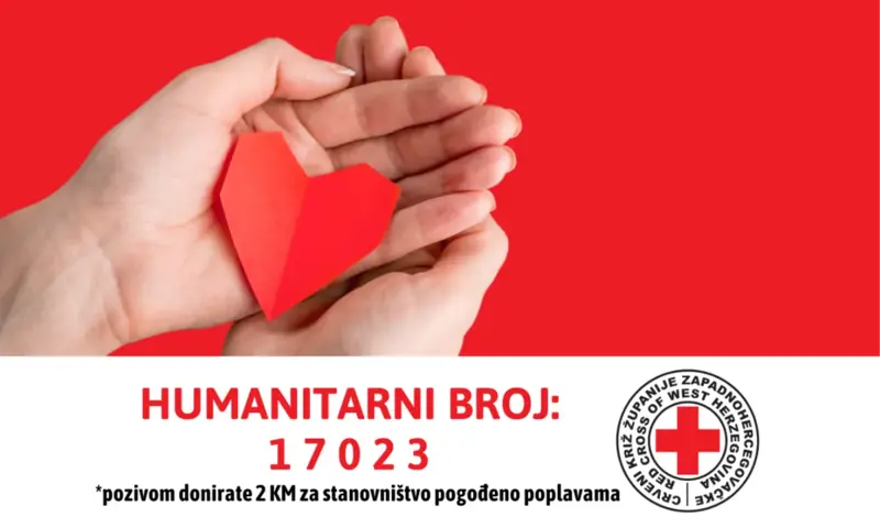 Crveni križ ŽZH pokrenuo humanitarnu akciju prikupljanja pomoći