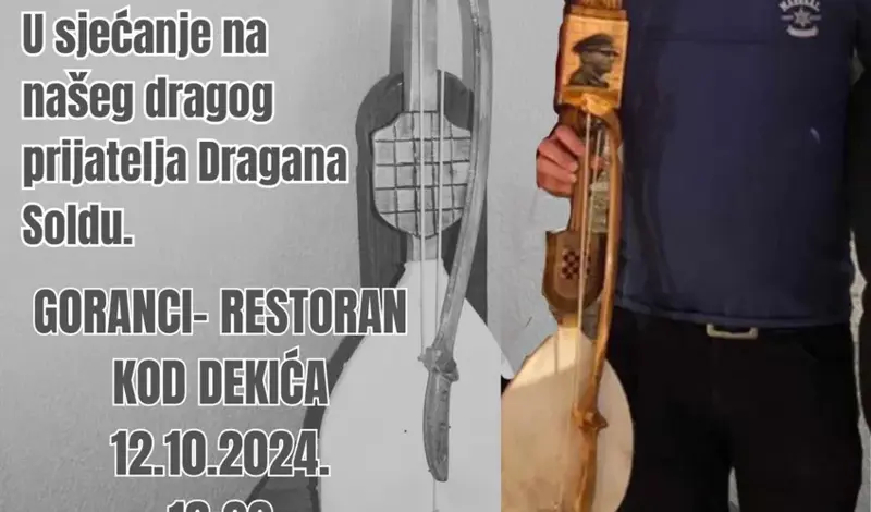Najava Guslarska Večer u Gorancima