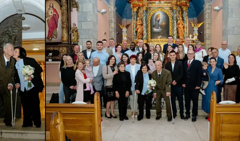 Fra Marko Bandić predvodio obnovu zavjeta Dragice i Petra Hercega! 'Sve je isto kao i prije 60 godina, samo je sada više svata i obilniji ručak'