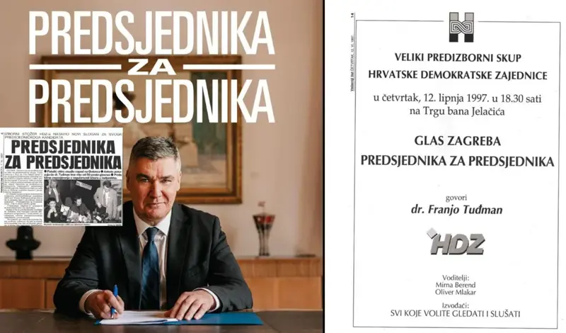 Milanović s Tuđmanovim sloganom ide po novi mandat! 