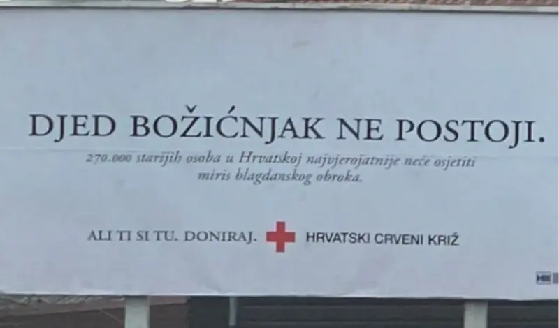 Crveni križ plakatima poručio ''Djed Božićnjak ne postoji''