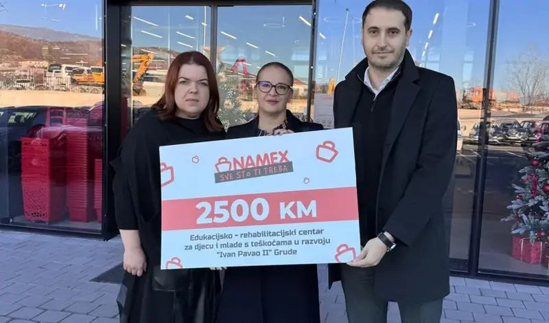 Povodom otvaranja poslovnice u Grudama, Namex uručio donaciju Vrtiću i Rehabilitacijskom centru FOTO