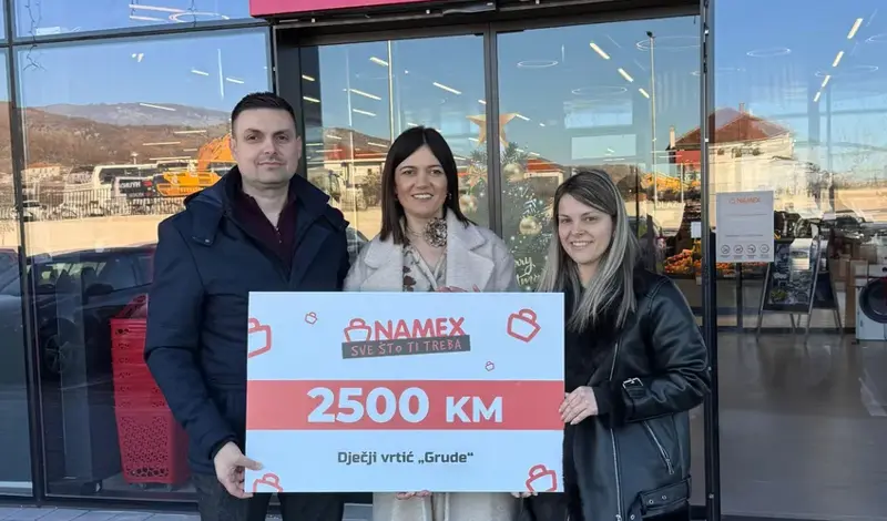 Povodom otvaranja poslovnice u Grudama, Namex uručio donaciju Vrtiću i Rehabilitacijskom centru FOTO