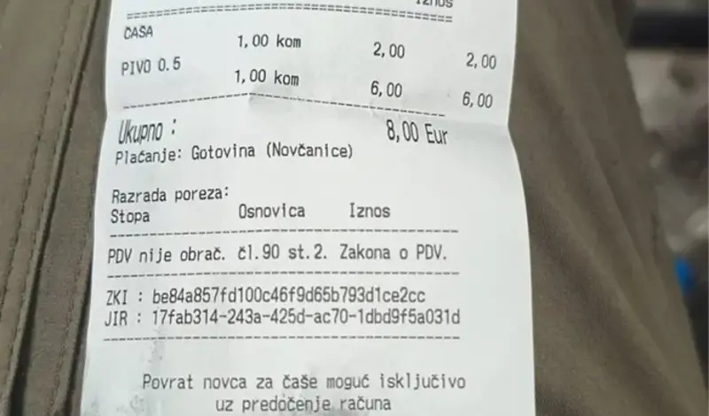 Dubai pivo u Zagrebu! Na utakmici Hrvatska - Slovenija naručio žuju pa se šokirao, račun poslao i medijima 