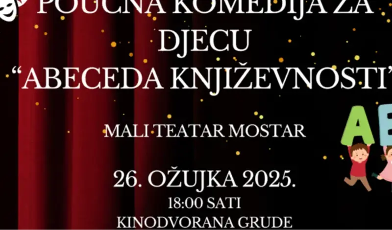 Najava – Poučna komedija za djecu – ''Abeceda književnosti''