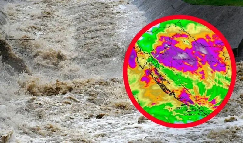 DHMZ izdao izvanredno upozorenje. Voda okružila Crnac u 15 minuta, ljudi evakuirani
