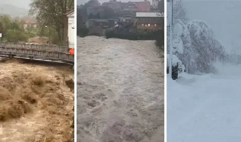 VIDEO Bujice u Italiji, mećava u Alpama, palo metar snijega. Gradovi odsječeni