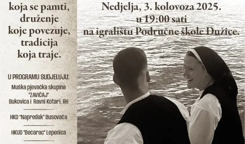 U nedjelju večer folklora ''Hercegovina u srcu'' na Dužicama