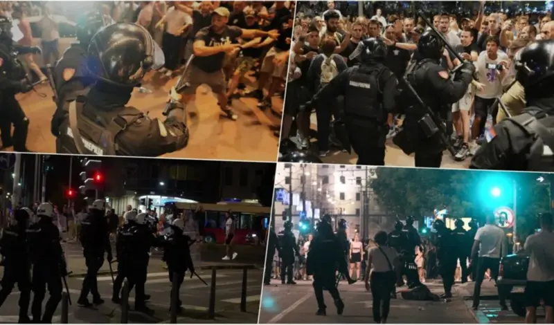 Kaos u Srbiji, batinaši s palicama na ulicama. Vučićev brat viče: Ustaše!