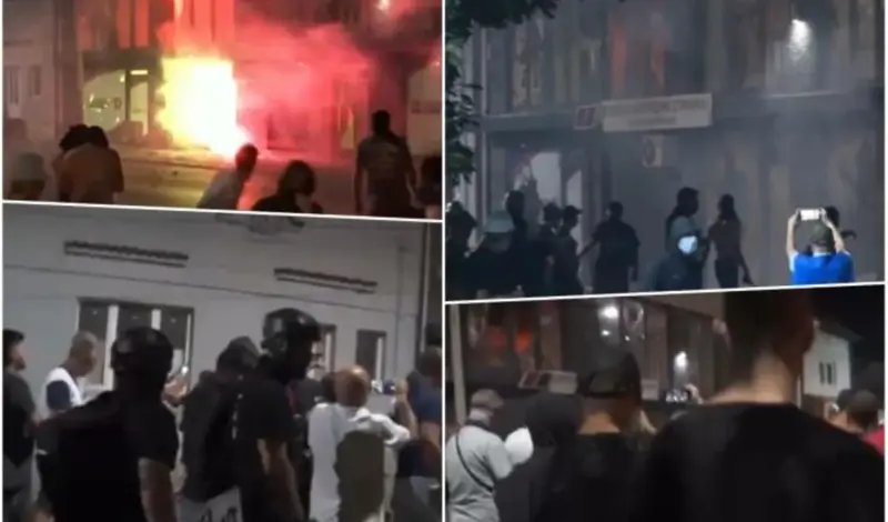 Srbija: U plamenu sjedište Vučićeve stranke, zapaljena zastava Šešeljevih radikala, policija i žandarmerija tuku narod