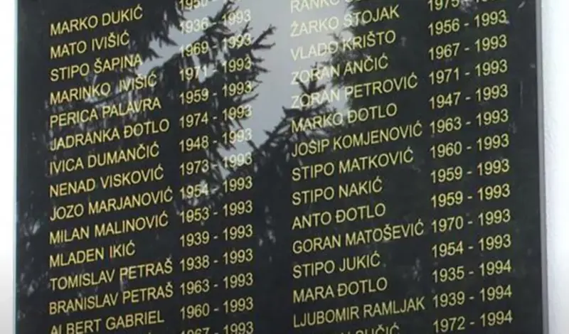 Obljetnica smaknuća 14 zarobljenika HVO-a u Zabilju