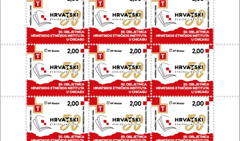 Prigodnom markom HP Mostar obilježio 50. obljetnicu Hrvatskog etničkog instituta u Chicagu