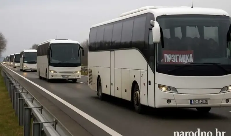 Autobusi stranih registracija uoči prosvjeda u Hrvatskoj
