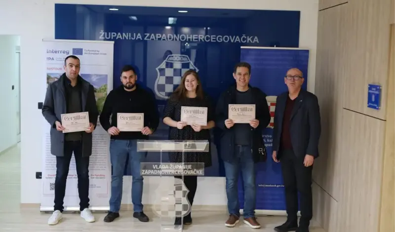Dodijeljeni certifikati polaznicima radionice Razvoj inovativnih turističkih ponuda temeljenih na lokalnoj baštini ŽZH