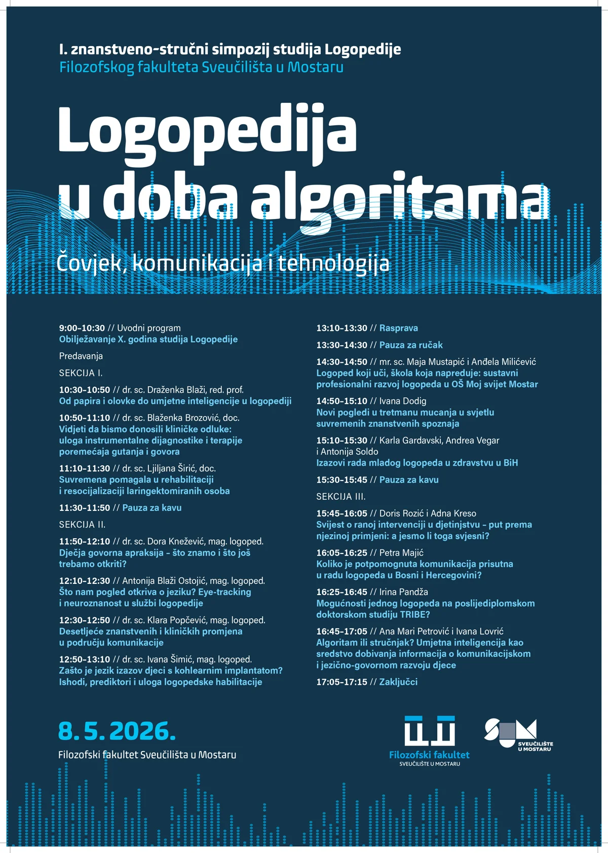 Najava obilježavanja deset godina studija Logopedije