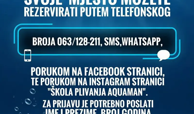 Aquaman i ove godine pokreće školu plivanja za više kategorija