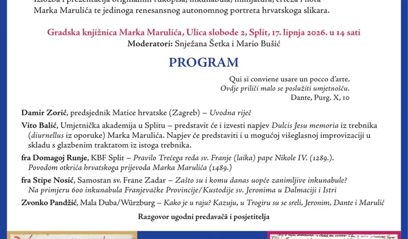 Predstavljanje Marulićevih izgubljenih djela - Simpozij etike, poetike i hermeneutike, Zvonke Pandžića