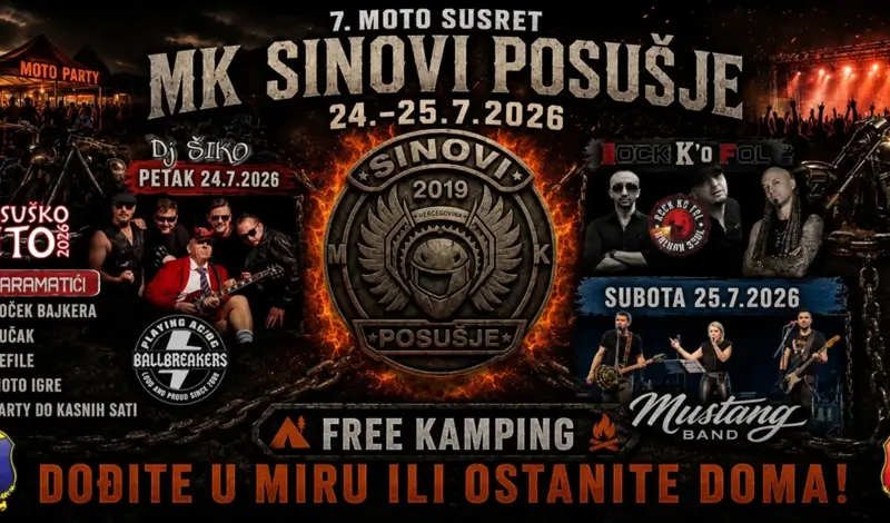 Posušje u znaku motora i rocka: Počinje 7. Moto susret MK Sinovi