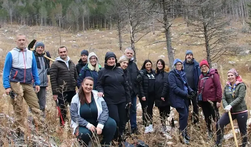 Na Blidinju posađeno 5.000 sadnica na opožarenom području
