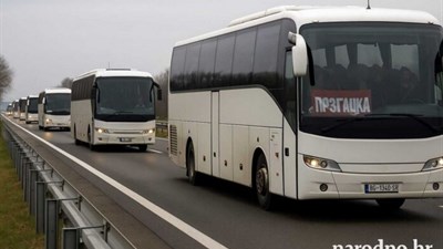 Autobusi stranih registracija uoči prosvjeda u Hrvatskoj