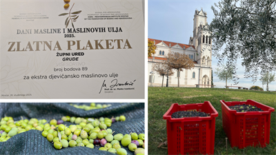 FOTO: Fra Stanku Pavloviću i Župnom uredu Grude ZLATNA PLAKETA za višesortno maslinovo ulje! Zlatom se okitio i Svemir Miloš