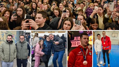 FOTO: Evo kako je bilo u Ljubuškom, zlatni rukometaši s broncom oko vrata osvojili su srca svih