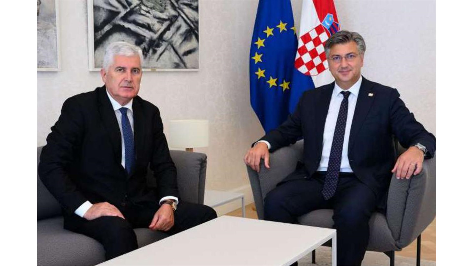 Čović i Plenković o aktualnim političkim prilikama i europskom putu