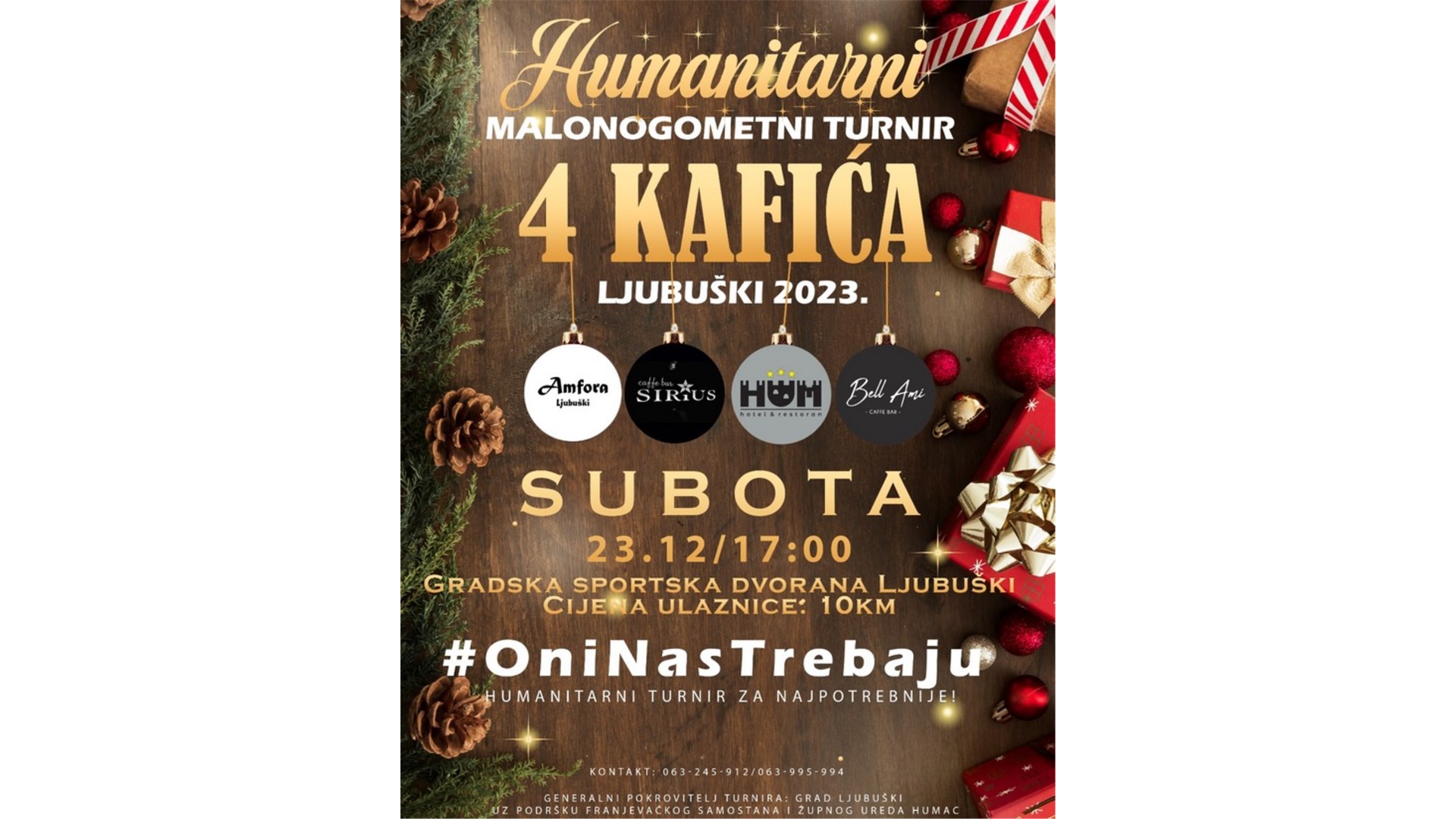 4 KAFIĆA u Ljubuškom! Turnir humanitarnog karaktera