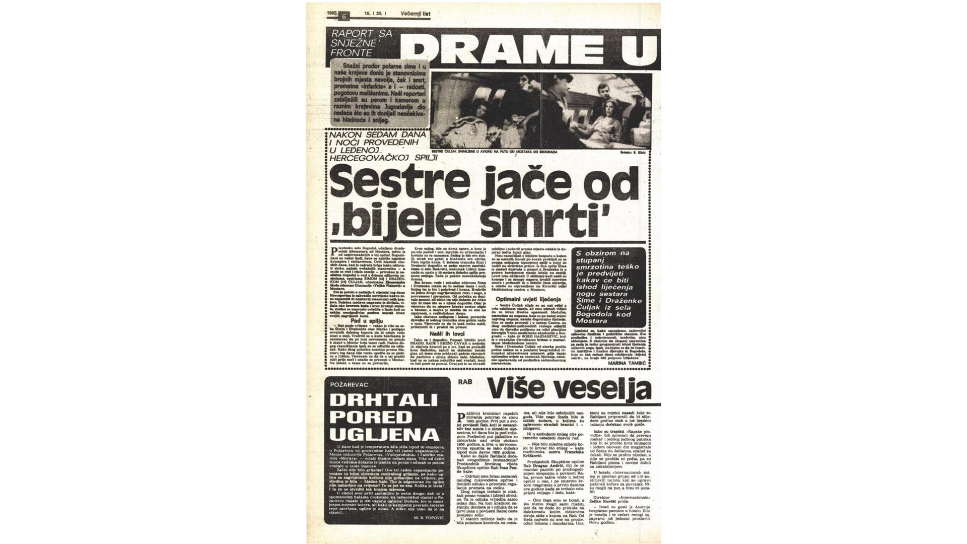 Sestre Čuljak u snijegu i ledu provele 168 sati bez sna! Preživjele su jednu od najgorih zima u Hercegovini