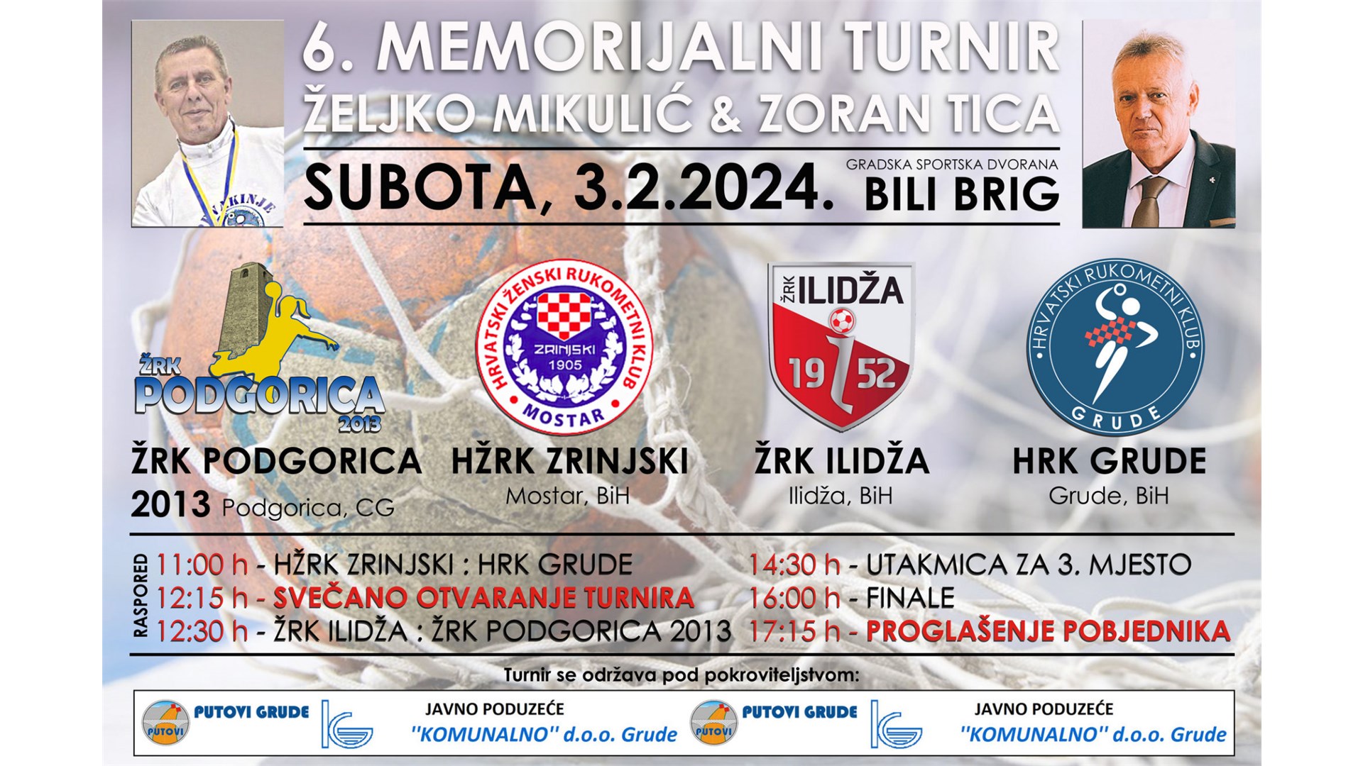 NAJAVA: 6.memorijalni rukometni turnir Željko Mikulić i Zoran Tica