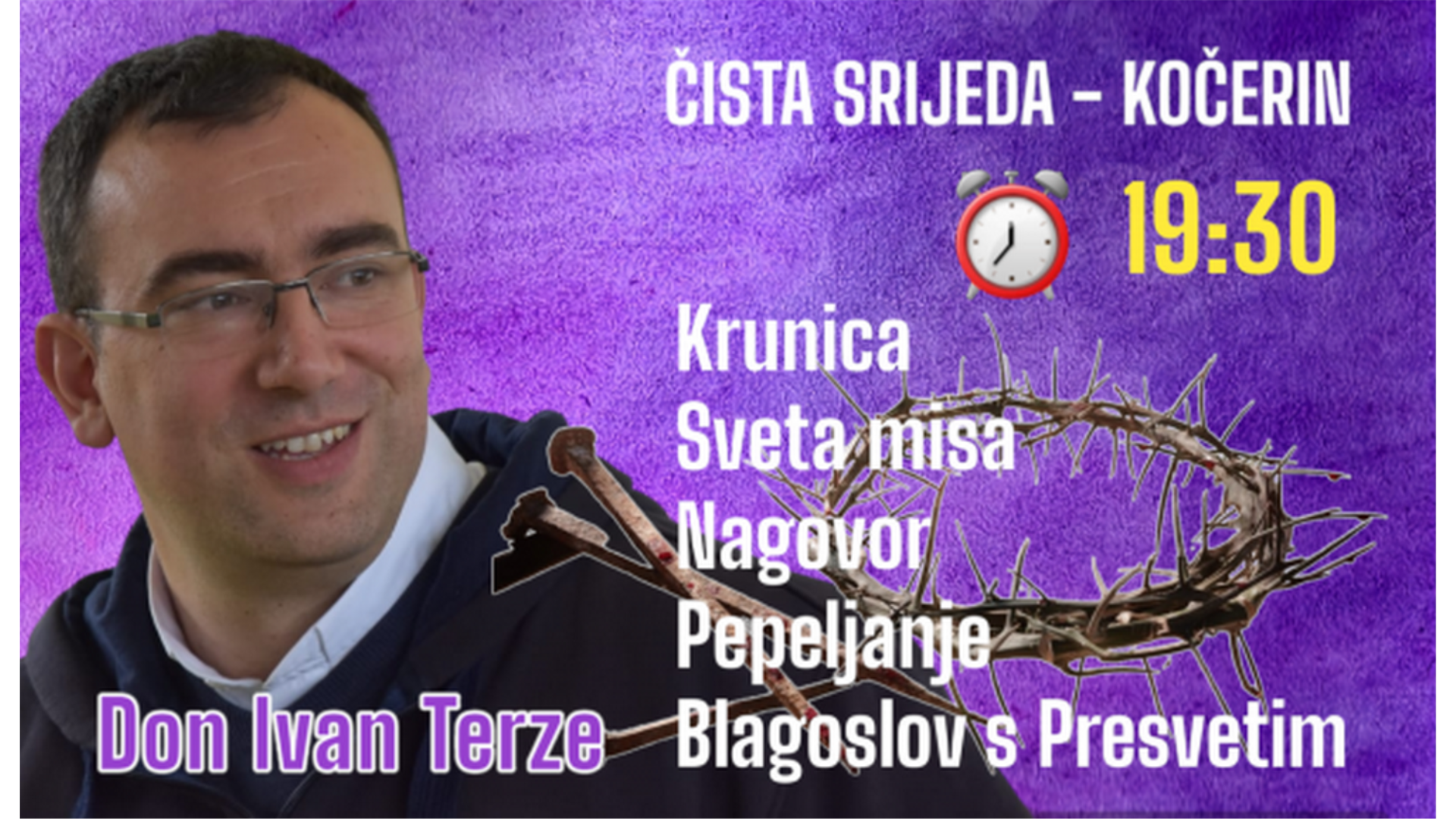 Na Čistu srijedu na Kočerinu don Ivan Terze