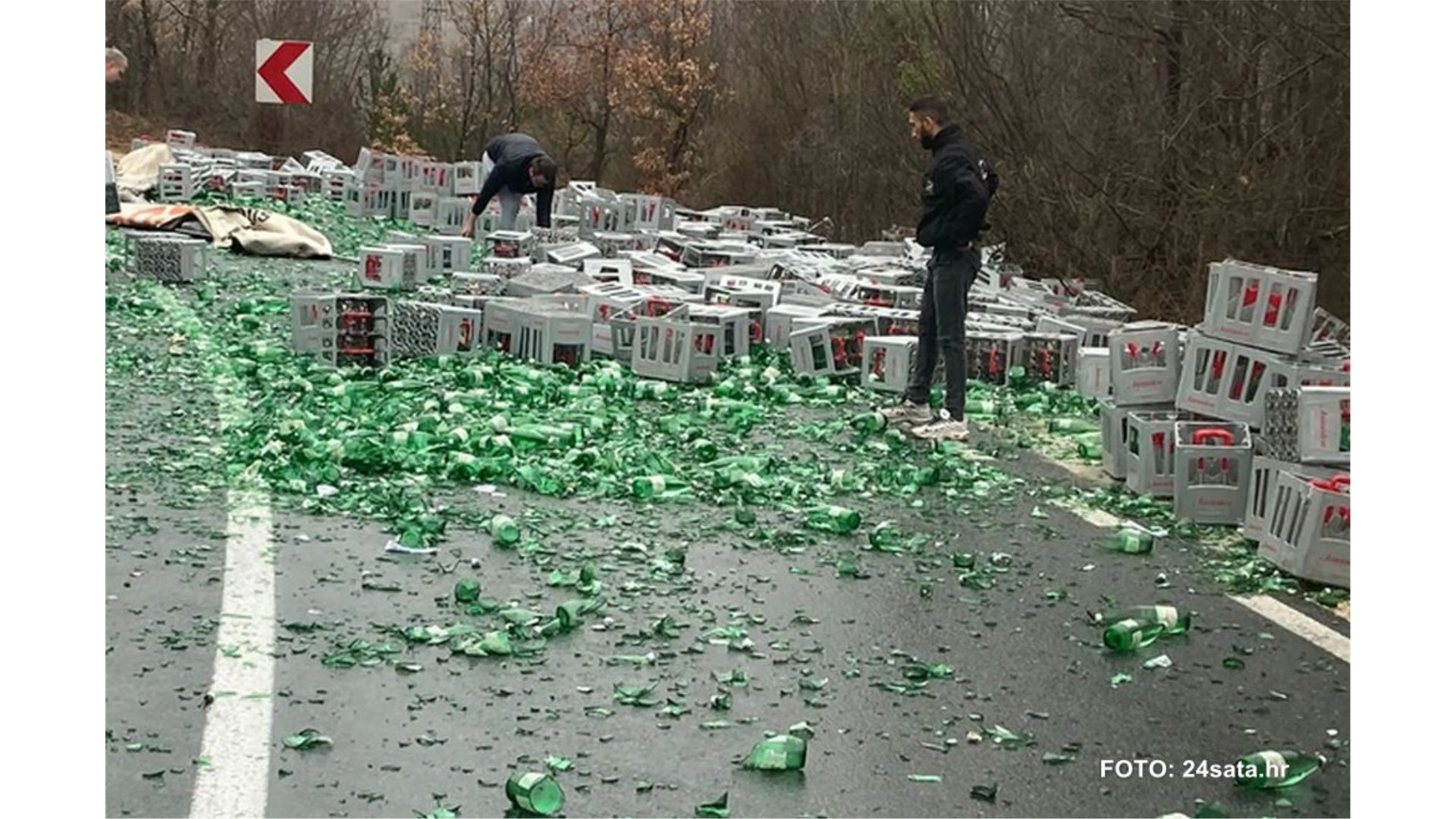 Ništa od gemišta! Na cesti Sinj-Vrlika sve puno mineralnih boca