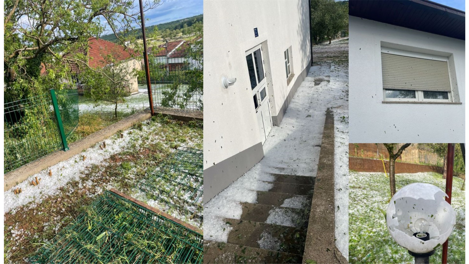 I ovo su posljedice nevremena u općini Grude: Fasada kao da su je geleri prošarali...