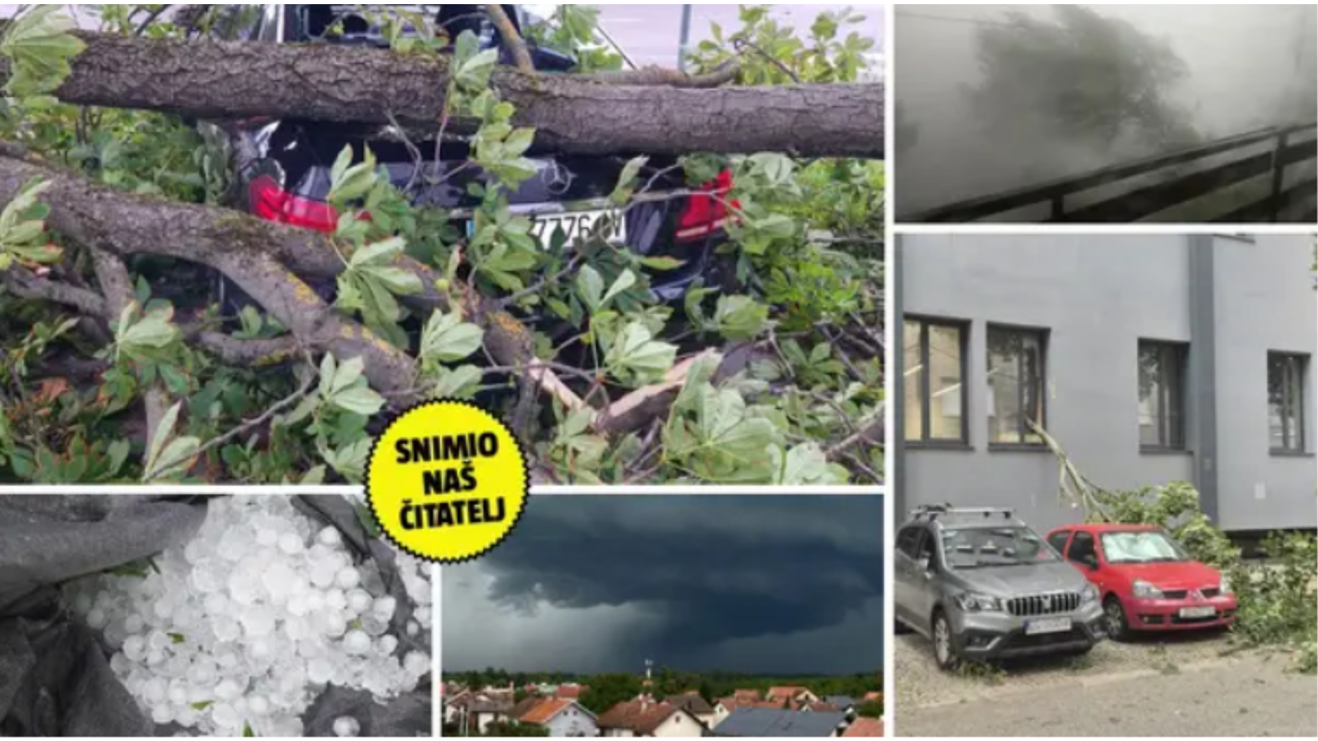 Potpuni kaos u Zagrebu i okolici: Nevrijeme čupalo stabla i krovove