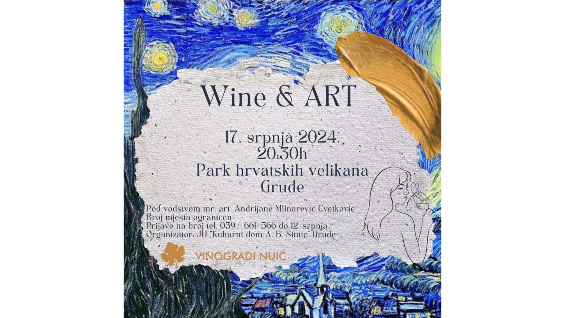 JU Kulturni dom AB Šimić Grude organizira zanimljiv događaj - Wine&Art