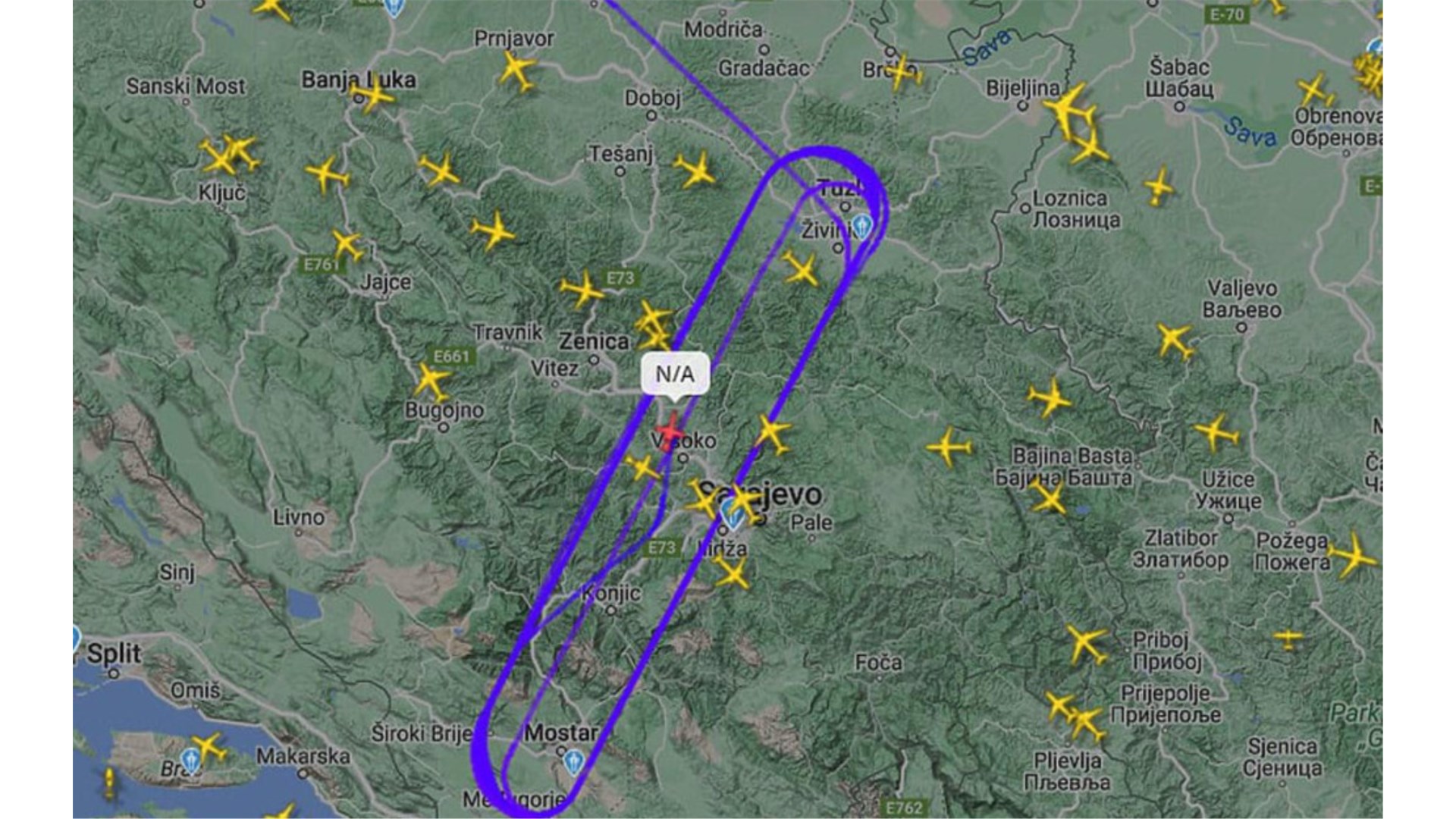 Američki špijunski avion Challenger 650 leti iznad BiH